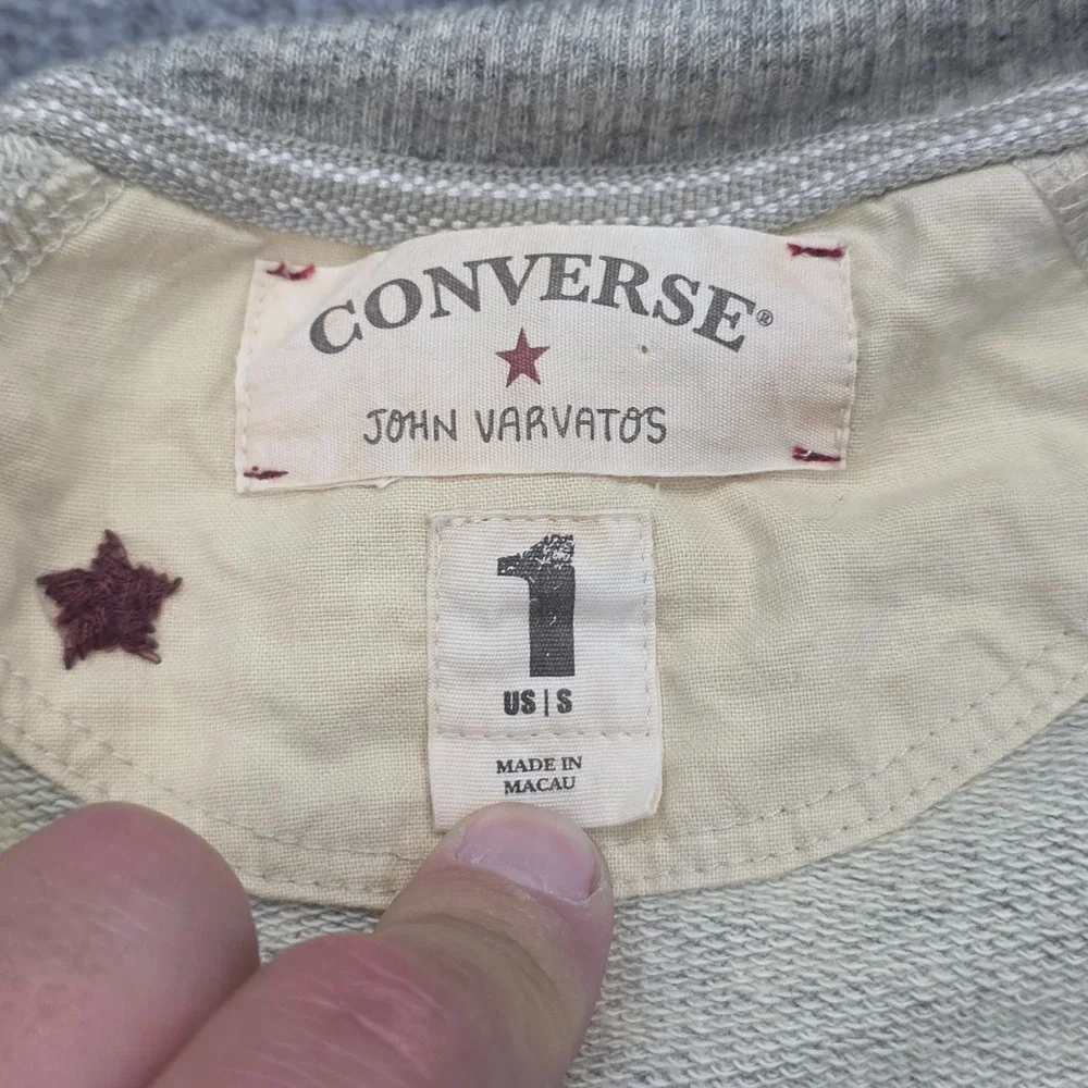 Converse x John Varvatos Zip Sweatshirt Jacket Men's Small Gray